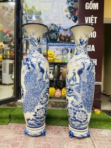 Lộc bình Công Đào men lam