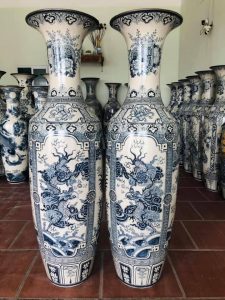 Lộc bình Long Ly Quy Phụng men chàm