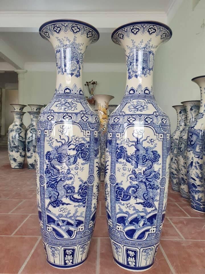 Lộc bình Long Ly Quy Phụng men lam