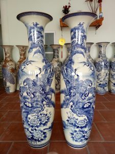 Lộc bình Tùng Hạc Diên Niên men rong