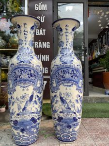 Lộc bình Phúc Mãn Đường men rong