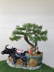 Tượng Trâu Kéo Chậu