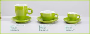 Bộ Cốc Cà Phê Màu Xanh Cốm