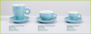 Bộ Cốc Cà Phê Màu Xanh Cabe