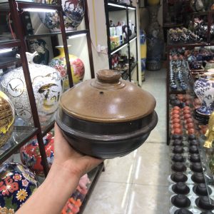 Nồi Gốm Kho Cá Nắp Vàng