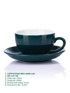 Cốc Cappucino Màu Xanh Lục