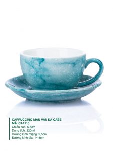 Cốc Cappuccino Màu Vân Đá Cabe
