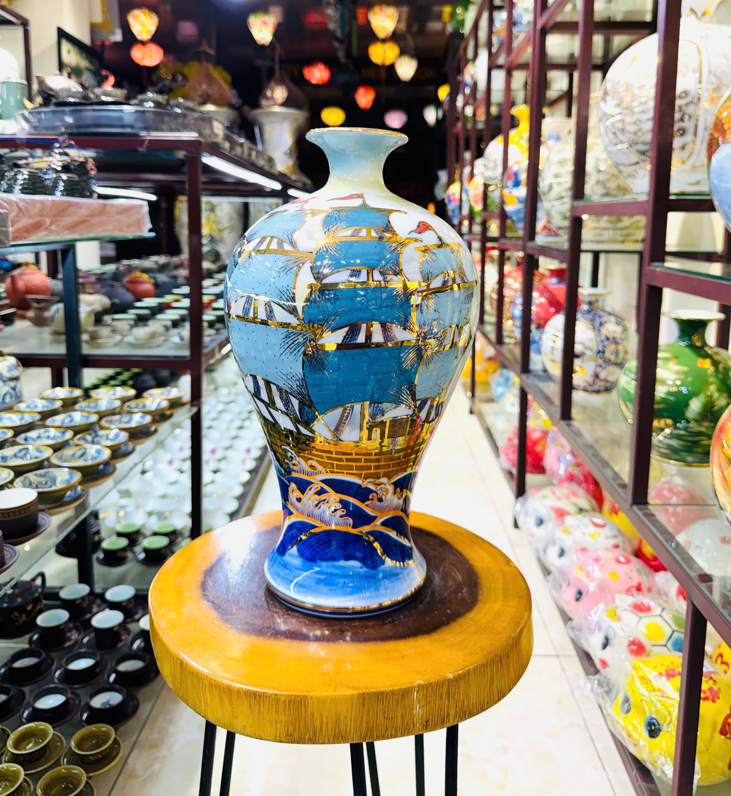 Mai bình h38 vẽ vàng 24k