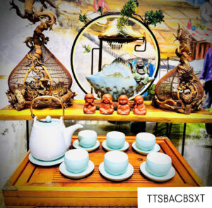 Bộ ấm chén xoan trắng