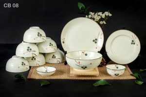 Bộ bát đĩa chấm bi 03