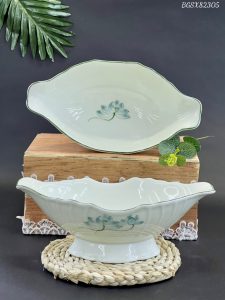 Đĩa Gà Cúng Sen Xanh