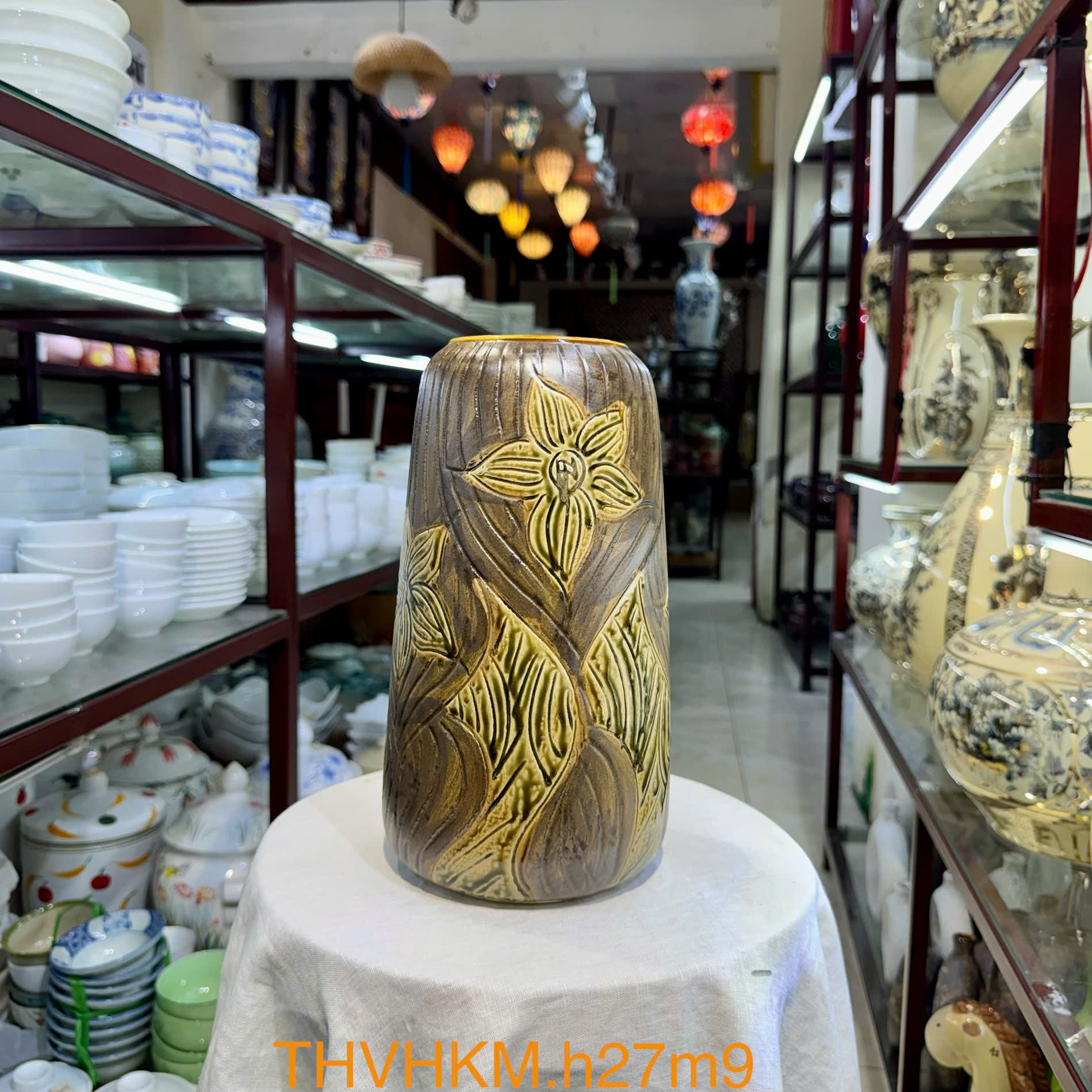 Gốm mộc khắc nâu - Ảnh 3