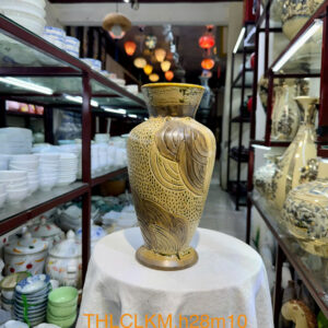 Gốm mộc khắc nâu
