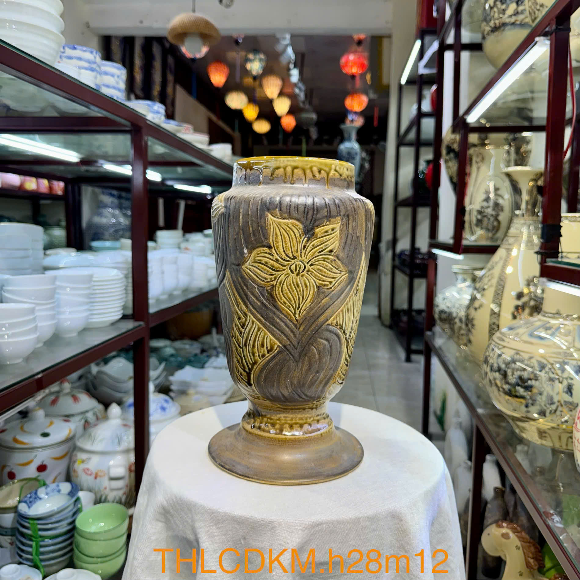 Gốm mộc khắc nâu - Ảnh 4