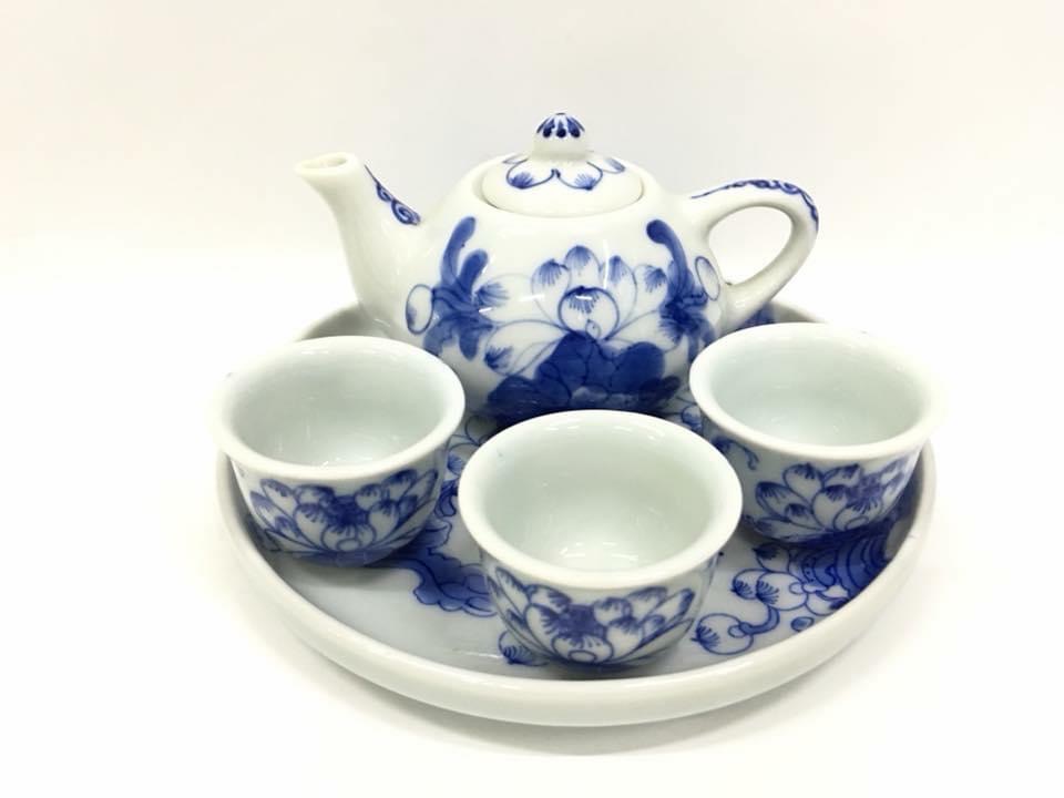 Bộ ấm chén B3 men rong vẽ tay