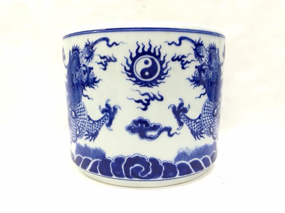 Bát hương men rong vẽ tay