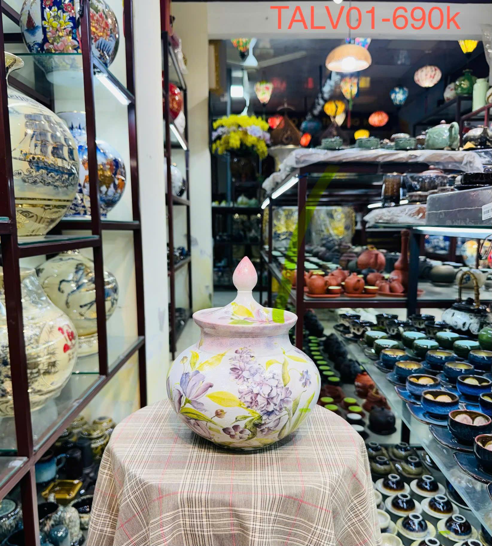 Lọ vuốt tay vẽ hoa - Ảnh 3